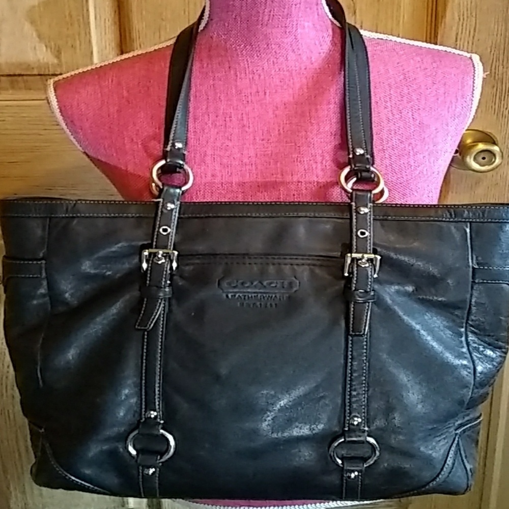 Vintage Coach black tote